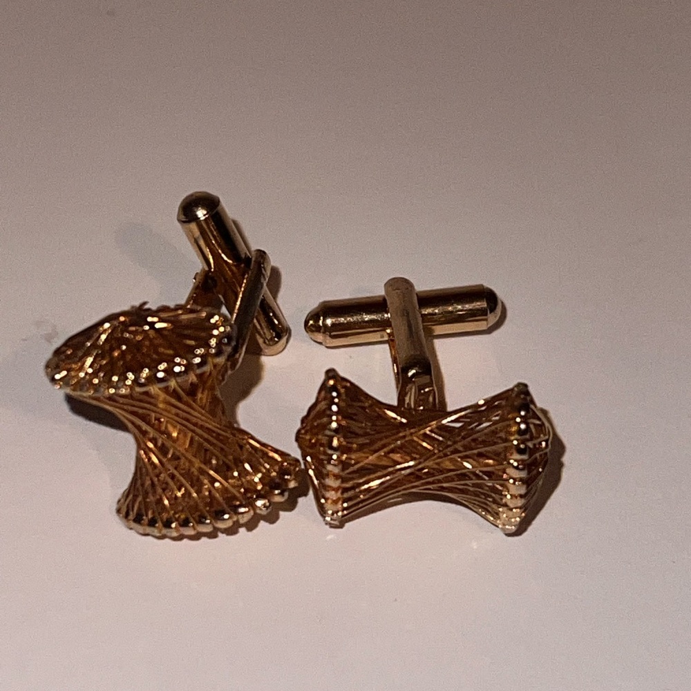 Gold designer cufflinks